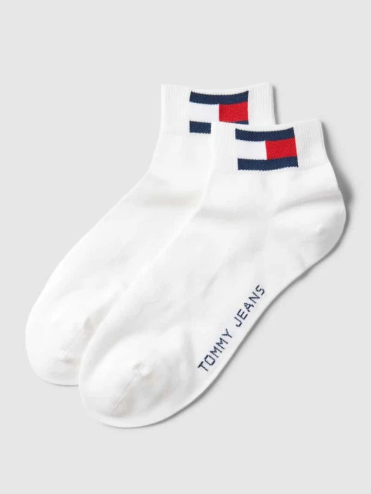 Zdjęcie produktu Krótkie skarpety z nadrukiem z logo w zestawie 2 szt. Tommy Hilfiger Biały