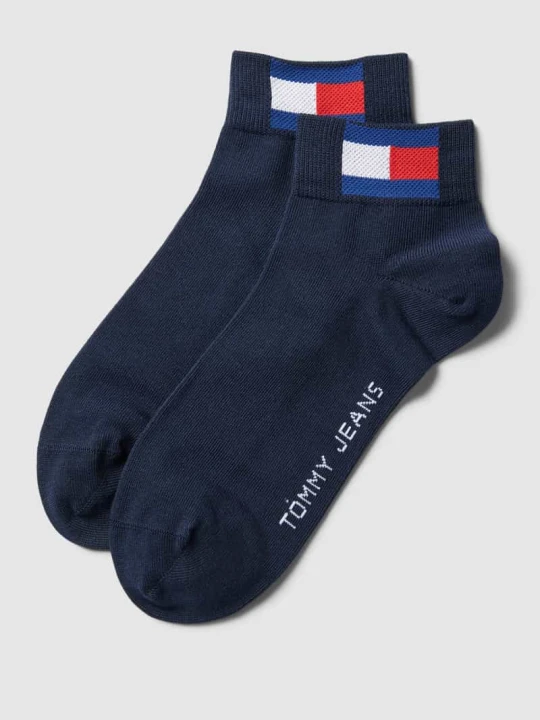 Zdjęcie produktu Krótkie skarpety z nadrukiem z logo w zestawie 2 szt. Tommy Hilfiger Granatowy