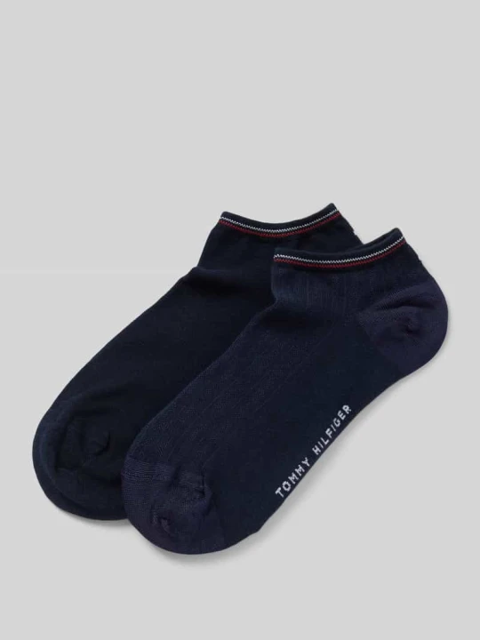 Zdjęcie produktu Krótkie skarpety z nadrukiem z logo w zestawie 2 szt. Tommy Hilfiger Ciemnoniebieski