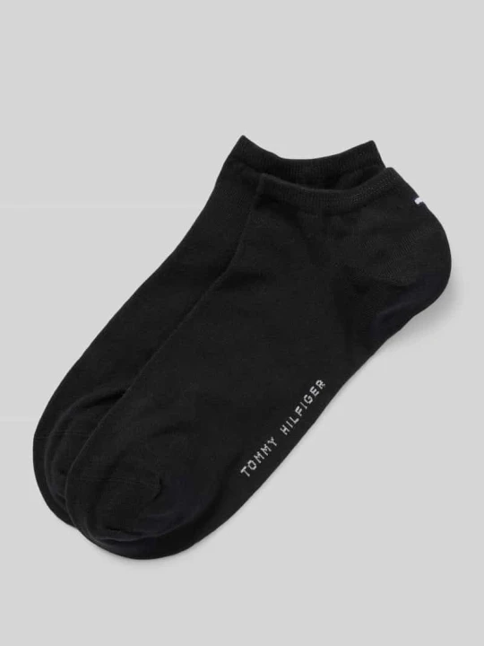 Zdjęcie produktu Krótkie skarpety z nadrukiem z logo w zestawie 2 szt. Tommy Hilfiger Czarny