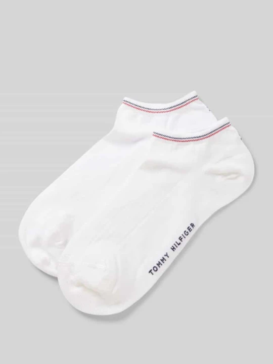 Zdjęcie produktu Krótkie skarpety z nadrukiem z logo w zestawie 2 szt. Tommy Hilfiger Biały