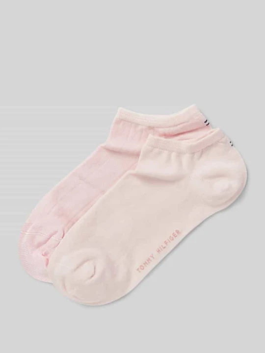 Zdjęcie produktu Krótkie skarpety z nadrukiem z logo w zestawie 2 szt. Tommy Hilfiger Różowy