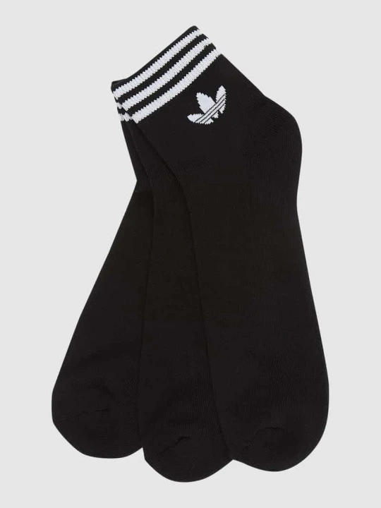 Zdjęcie produktu Skarpety do sneakersów z nadrukiem z logo w zestaw 3 szt. adidas Originals Czarny