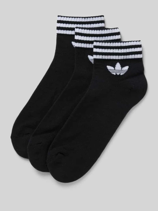 Zdjęcie produktu Krótkie skarpety z nadrukiem z logo w zestawie 3 szt. adidas Originals Czarny