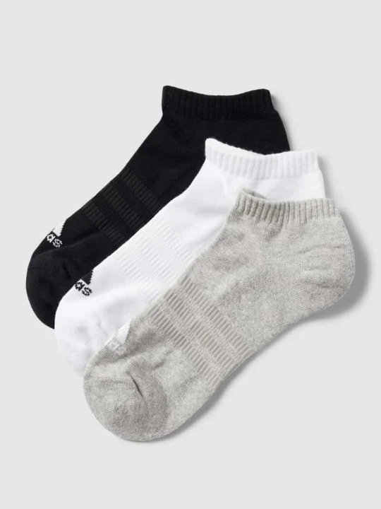 Zdjęcie produktu Krótkie skarpety z nadrukiem z logo w zestawie 3 szt. Adidas Średnioszary melanż