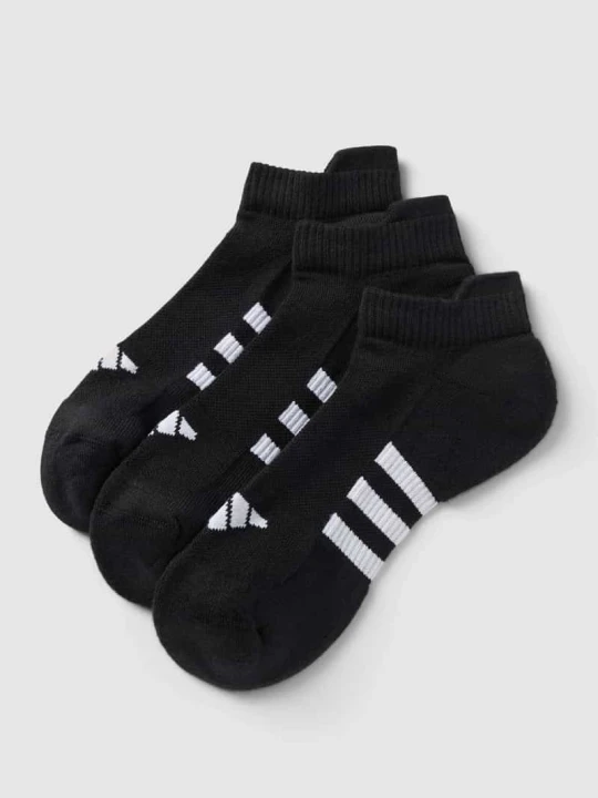 Zdjęcie produktu Krótkie skarpety z nadrukiem z logo w zestawie 3 szt. model ‘CUSH LOW’ Adidas Czarny
