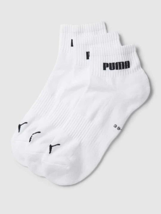 Zdjęcie produktu Krótkie skarpety z nadrukiem z logo w zestawie 3 szt. Puma Biały