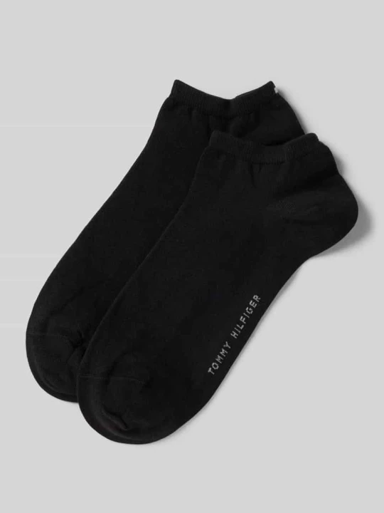 Zdjęcie produktu Krótkie skarpety z napisem z logo w zestawie 2 szt. Tommy Hilfiger Czarny
