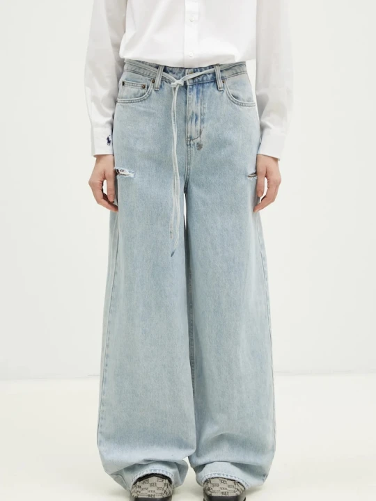 Zdjęcie produktu KSUBI jeansy Baggy Jean Rollin Kut Out niebieski