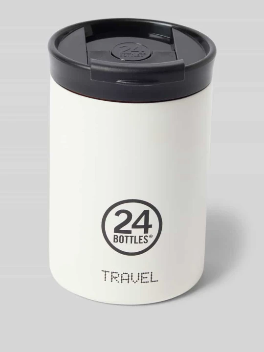 Zdjęcie produktu Kubek termiczny ze stali nierdzewnej z nadrukiem logo 24bottles Biały