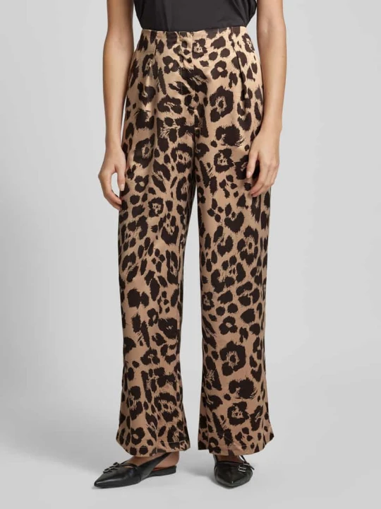 Zdjęcie produktu Kuloty o kroju relaxed fit ze zwierzęcym nadrukiem model ‘MERLE’ Vero Moda Średniobrązowy