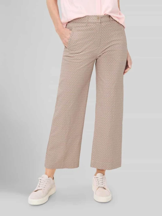 Zdjęcie produktu Kuloty o kroju slim fit z mieszanki bawełny model 'PEGGY CULOTTE' Raphaela By Brax Jasnoróżowy
