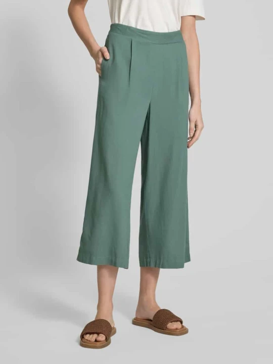 Zdjęcie produktu Kuloty o luźnym kroju z mieszanki wiskozy i lnu model ‘MYMILO’ Vero Moda Limonkowy