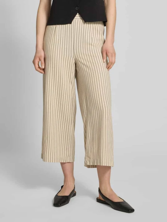 Zdjęcie produktu Kuloty o luźnym kroju z mieszanki wiskozy i lnu model ‘MYMILO’ Vero Moda Piaskowy
