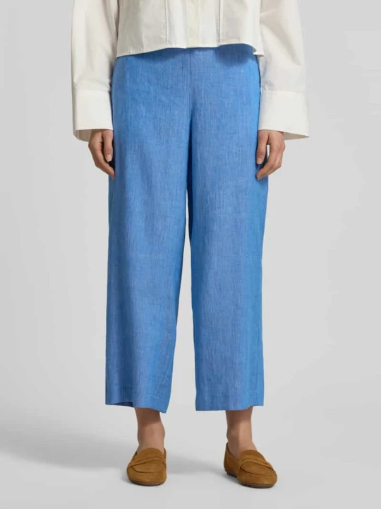 Zdjęcie produktu Kuloty z tkaniny stylizowanej na denim z mieszanki bawełny i lnu LANIUS Jasnoniebieski