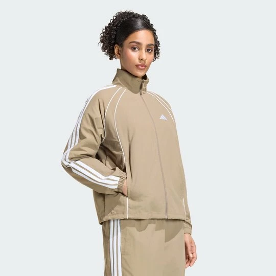 Zdjęcie produktu Kultowa bluza dresowa z tkaniny z 3 paskami Adidas Khaki Six