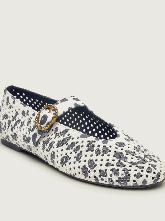 Zdjęcie produktu Kurt Geiger Baleriny Mayfair Mary Jane | zamsz biały
