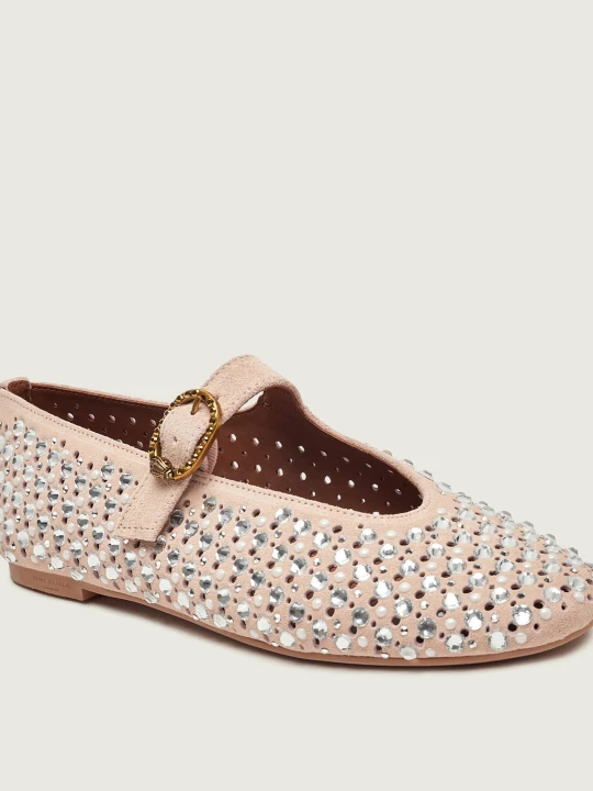 Zdjęcie produktu Kurt Geiger Baleriny Mayfair Mary Jane | zamsz beżowy