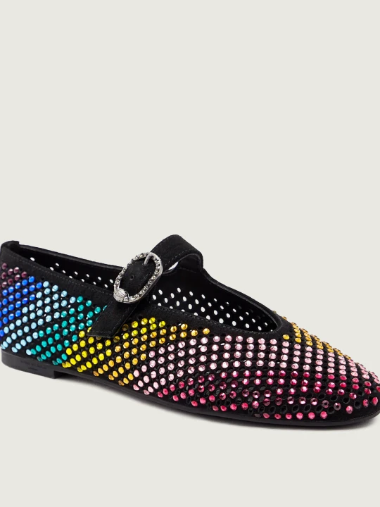 Zdjęcie produktu Kurt Geiger Baleriny Mayfair Mary Jane | zamsz czarny