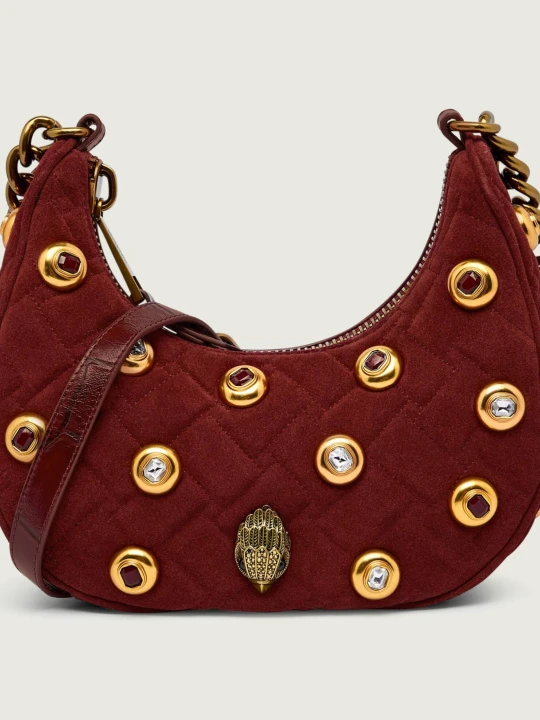 Zdjęcie produktu Kurt Geiger Hobo KENSINGTON | zamsz bordowy