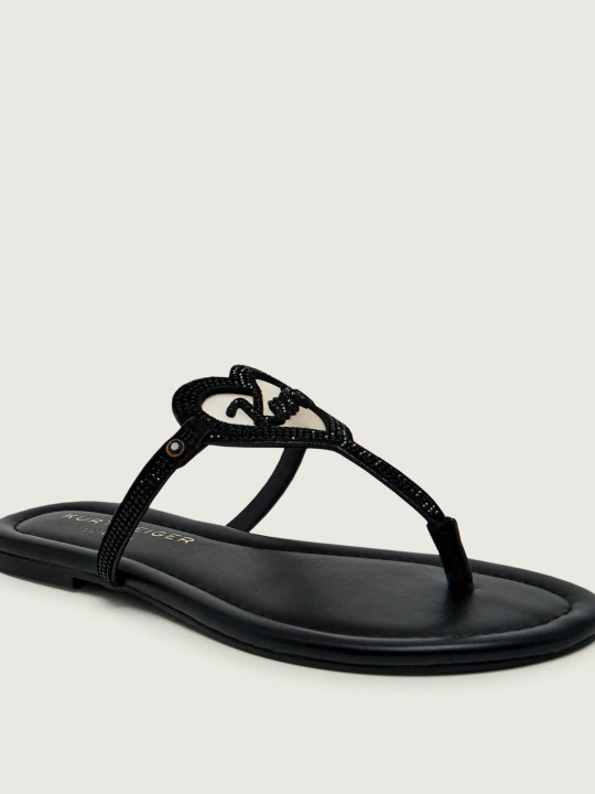 Zdjęcie produktu Kurt Geiger Japonki KURT HEART T-BAR | zamsz czarny