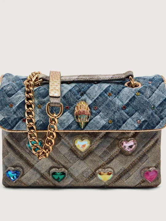 Zdjęcie produktu Kurt Geiger Jeansowa torebka na ramię KENSINGTON HEART niebieski