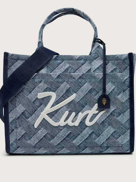 Zdjęcie produktu Kurt Geiger Jeansowy kuferek KURT niebieski