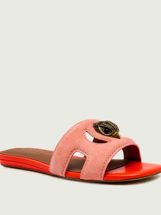 Zdjęcie produktu Kurt Geiger Klapki EAGLE | zamsz pudrowy róż