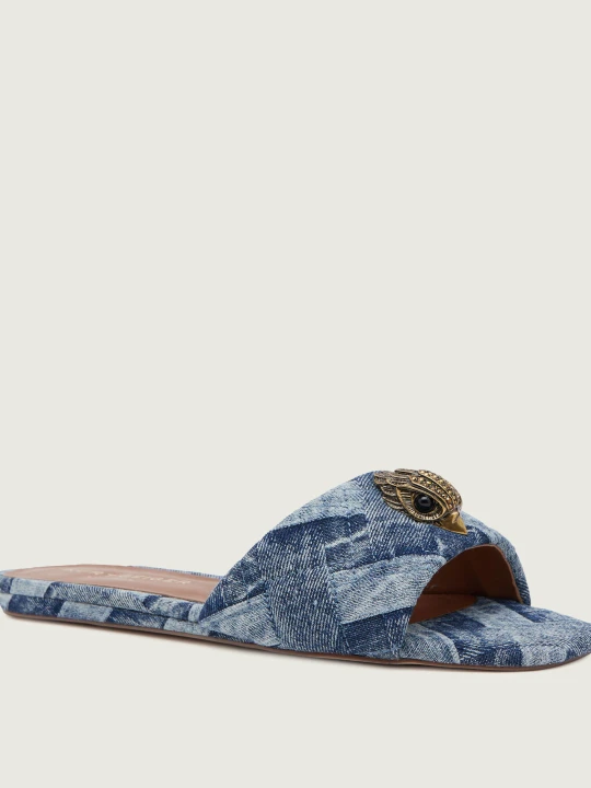 Zdjęcie produktu Kurt Geiger Klapki KENSINGTON | z dodatkiem skóry niebieski
