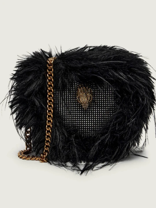 Zdjęcie produktu Kurt Geiger Listonoszka KENSINGTON HEART | shearling czarny