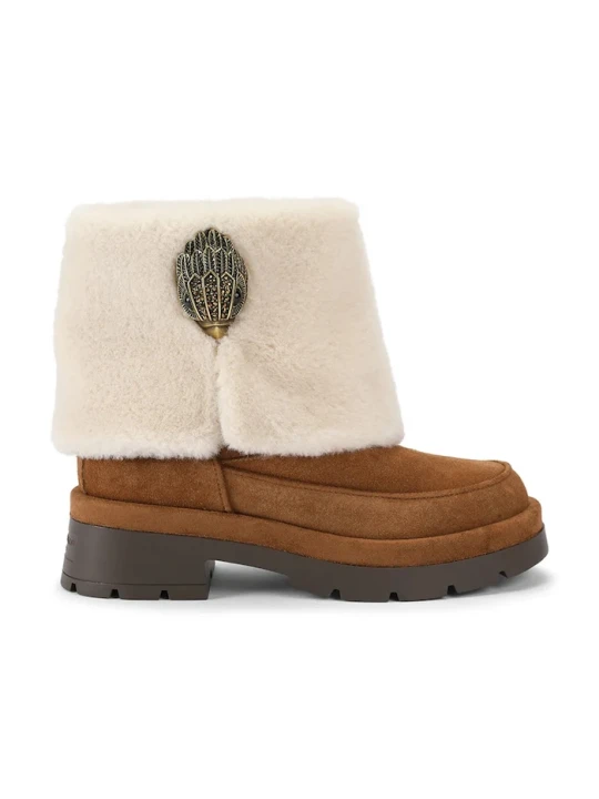 Zdjęcie produktu Kurt Geiger London botki damskie zamszowe Blighty Cozy Ankle Boot brązowy