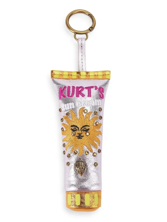 Zdjęcie produktu Kurt Geiger London brelok damski skórzany Sunscren Charm różowy