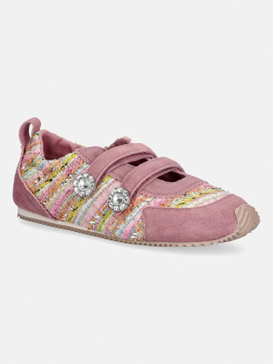 Zdjęcie produktu Kurt Geiger London Islington Mary Jane sneakersy damskie zamszowe różowy