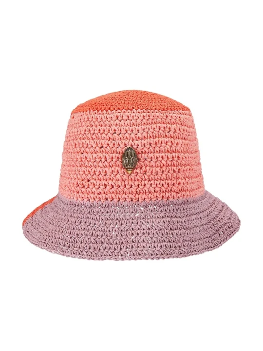 Zdjęcie produktu Kurt Geiger London kapelusz damski Kurt Raffia Bucket Hat pomarańczowy