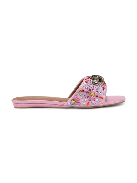 Zdjęcie produktu Kurt Geiger London klapki damskie Kensington Flat Sandal różowy
