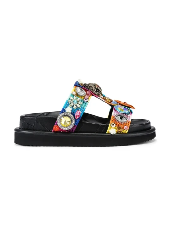 Zdjęcie produktu Kurt Geiger London klapki damskie Orson Tutti Frutti czarny