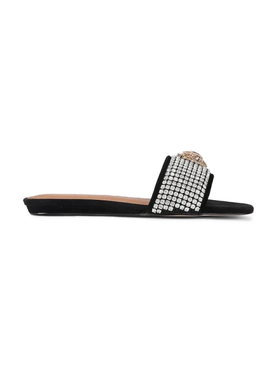Zdjęcie produktu Kurt Geiger London klapki skórzane Kensington C Flat Sandal srebrny