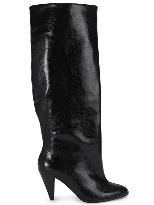 Zdjęcie produktu Kurt Geiger London kozaki damskie zamszowe Lambeth Boot Slouchy czarny
