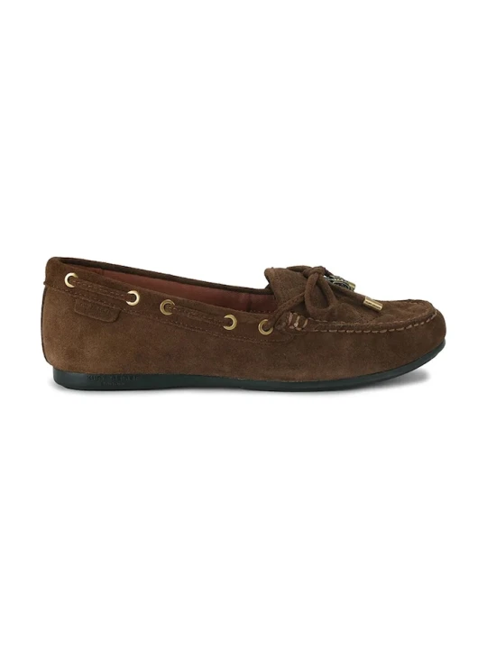 Zdjęcie produktu Kurt Geiger London mokasyny damskie zamszowe Eagle Moccasin brązowy
