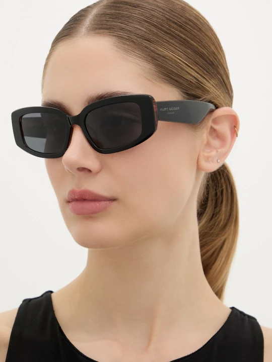 Zdjęcie produktu Kurt Geiger London okulary przeciwsłoneczne kocie oczy damskie Kensington czarny