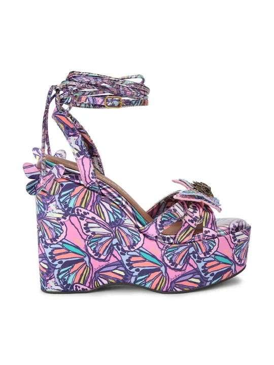 Zdjęcie produktu Kurt Geiger London sandały na koturnie Butterfly Ankle Tie Wedge
