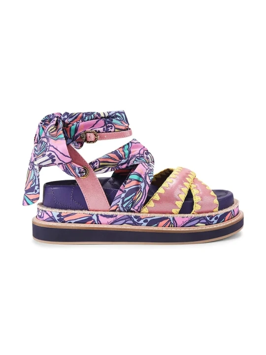 Zdjęcie produktu Kurt Geiger London sandały na platformie damskie Orson Cross Scarf Sdl różowy