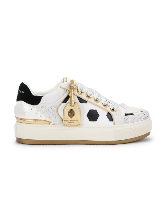 Zdjęcie produktu Kurt Geiger London Southbank Footy White/Blk sneakersy dziecięce skórzane