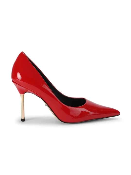 Zdjęcie produktu Kurt Geiger London szpilki skórzane Bank Court czerwony