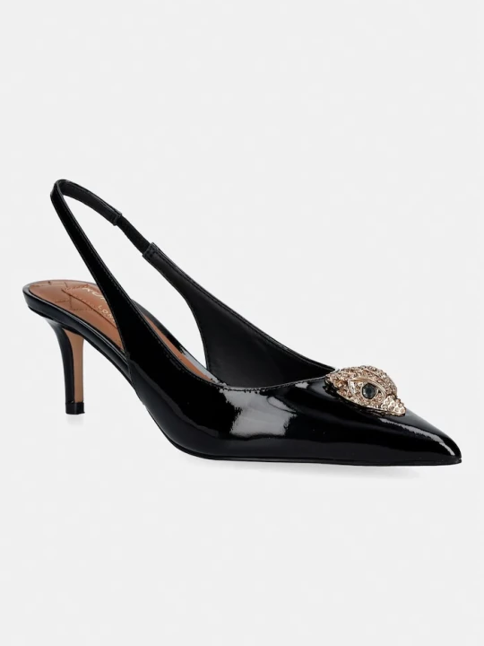 Zdjęcie produktu Kurt Geiger London szpilki skórzane Belgravia sling back czarny