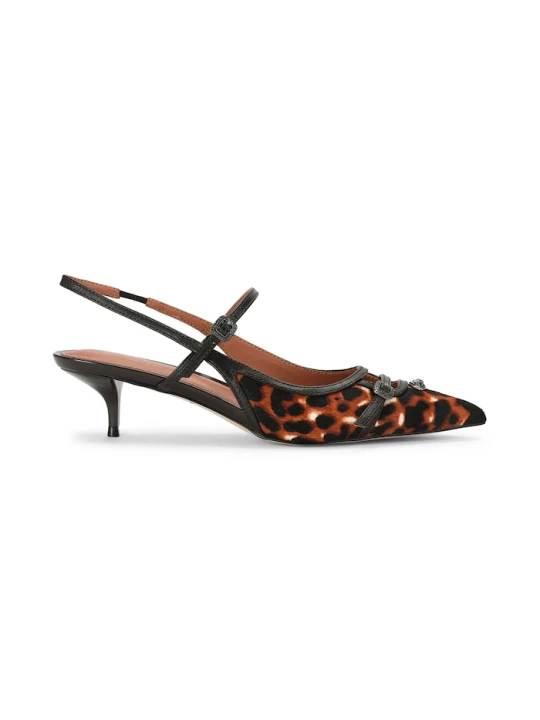 Zdjęcie produktu Kurt Geiger London szpilki skórzane Knightsbridge Sling brązowy