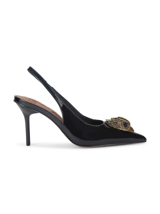 Zdjęcie produktu Kurt Geiger London szpilki skórzane Large Eagle Sling czarny