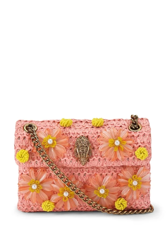 Zdjęcie produktu Kurt Geiger London torebka crossbody damska Raffia Mini Kensington pomarańczowy