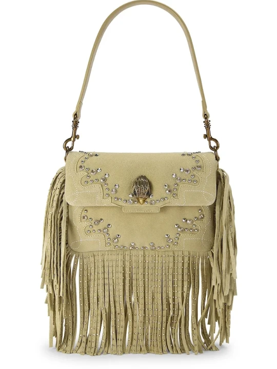 Zdjęcie produktu Kurt Geiger London torebka crossbody damska zamszowa OXFORD beżowy