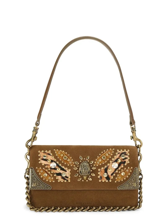 Zdjęcie produktu Kurt Geiger London torebka damska zamszowa SLOANE brązowy